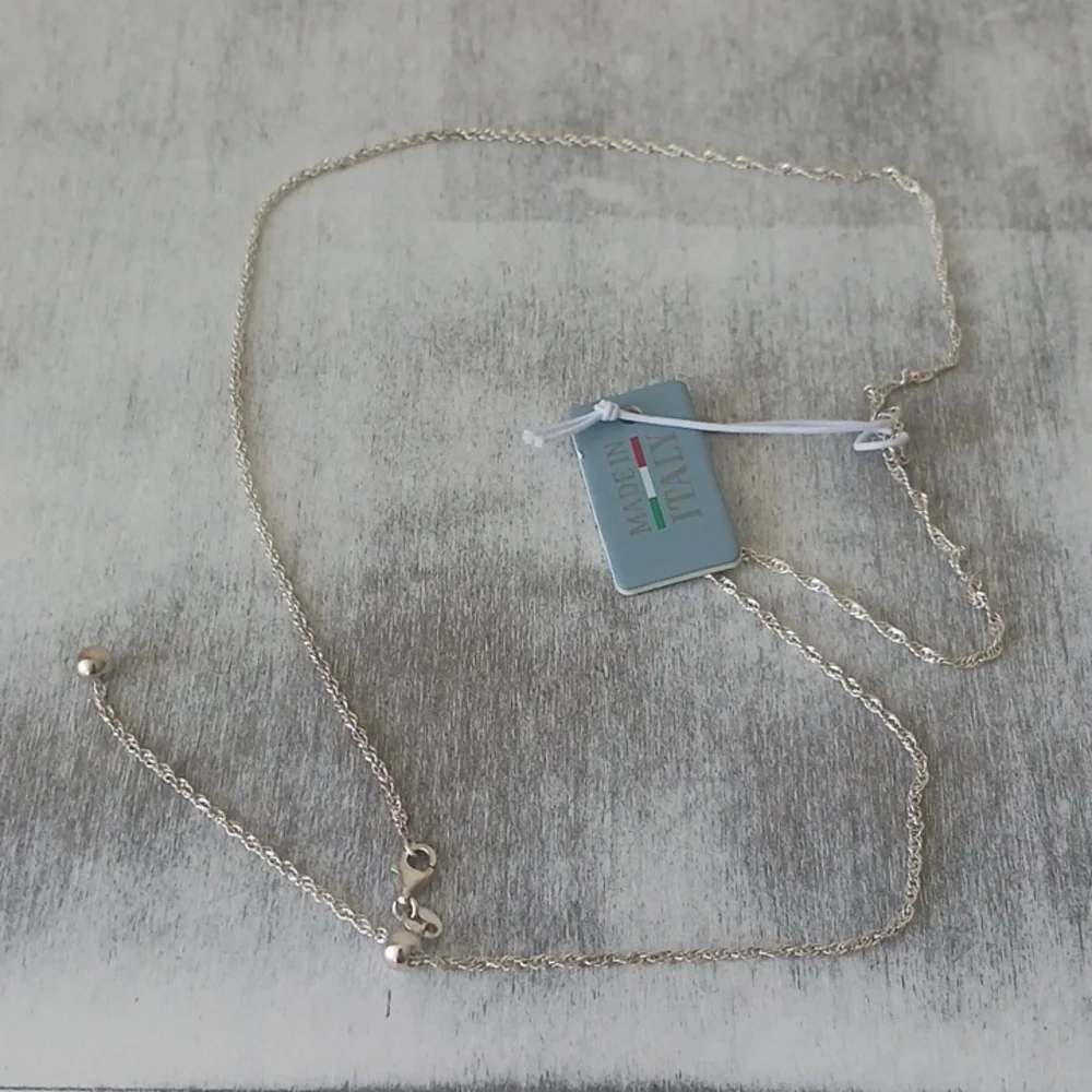Mia Fiore Dyadema Sterling Silver 925 Twisted Adjust Necklace Up to 24